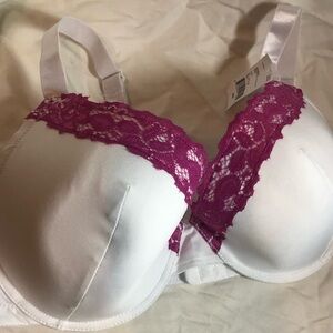 NWT Sears 40D White & Purple Lace